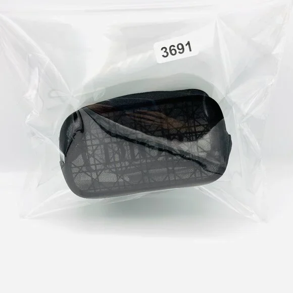 3691 DIOR BLACK MESH POUCH COSMETIC BAG - Picture 6 of 6